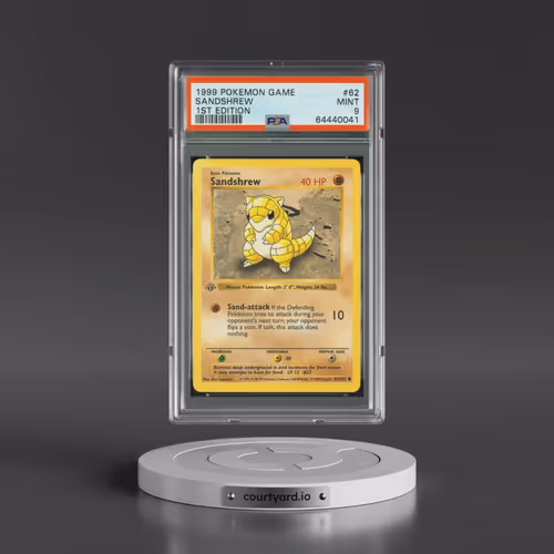 1999 Pokémon Game #62 Sandshrew - 1st Edition (PSA 9 MINT)