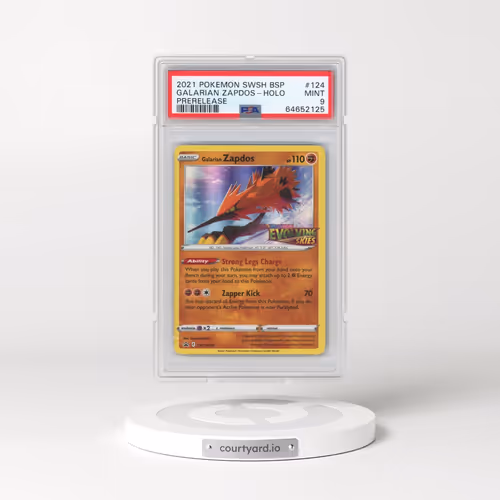 2021 Pokémon Swsh Black Star Promo #124 Galarian Zapdos - Holo Prerelease (PSA 9 MINT)