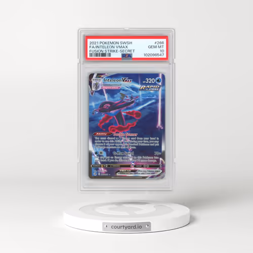 2021 Pokémon Sword & Shield Fusion Strike #266 Inteleon Vmax - Full Art Secret (PSA 10 GEM MINT)