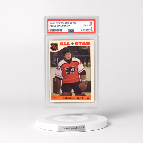 1985 Topps Stickers #6 Pelle Lindbergh (PSA 6 EX-MT)
