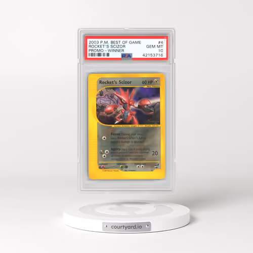 2003 Pokémon Best of Game Promo #4 Rocket's Scizor - Winner (PSA 10 GEM MINT)