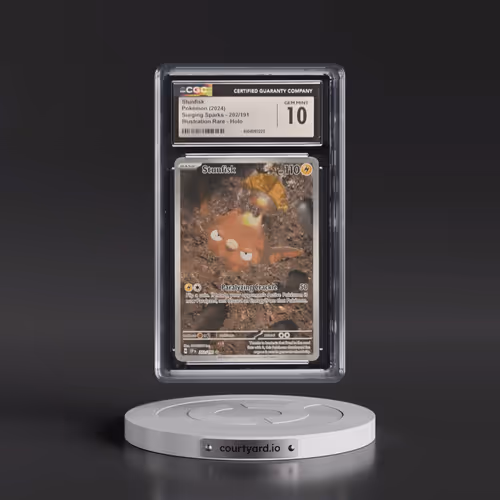 2024 Pokémon Ssp EN-Surging Sparks #202 Stunfisk - Illustration Rare (CGC 10 GEM MINT)