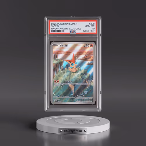 2025 Pokémon Svp EN-SV Black Star Promo #208 Victini - Unova Victini Illustration Collection (PSA 10