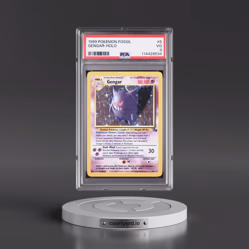 1999 Pokémon Fossil #5 Gengar - Holo (PSA 3 VG)