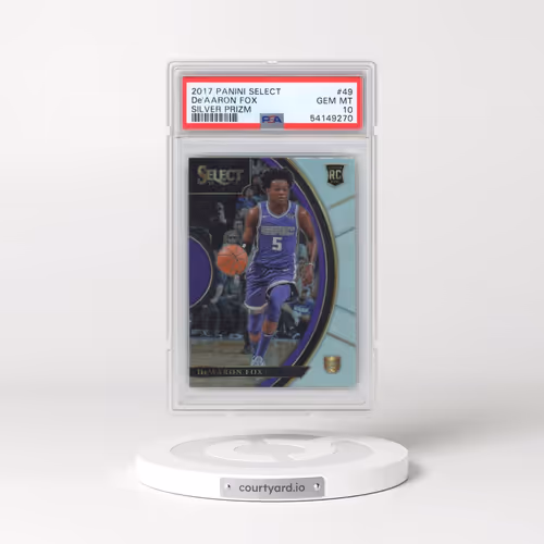 2017 Panini Select #49 DE'Aaron Fox - Silver Prizm (PSA 10 GEM MINT)