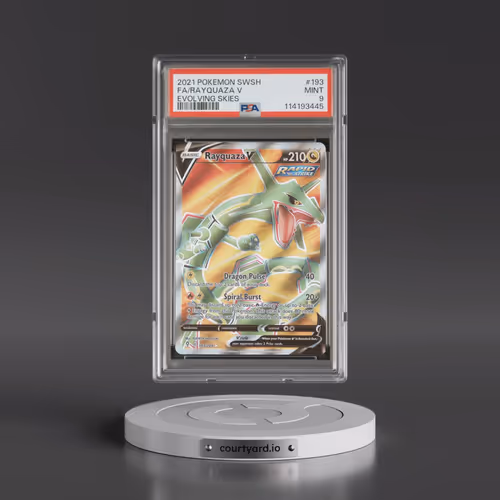 2021 Pokémon Sword & Shield Evolving Skies #193 Rayquaza V - Holo Full Art (PSA 9 MINT)