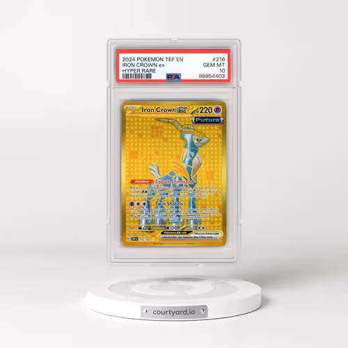 2024 Pokémon Tef EN-Temporal Forces #216 Iron Crown EX - Holo Hyper Rare (PSA 10 GEM MINT)