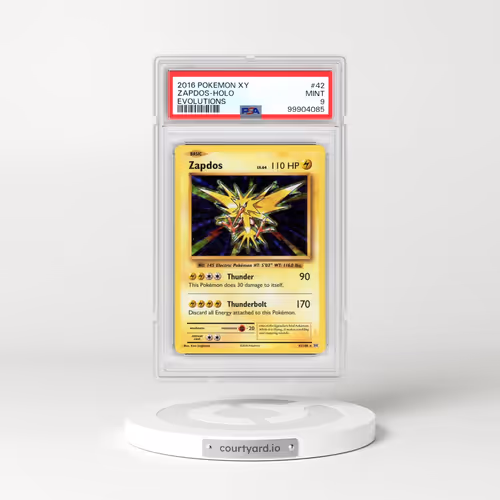 2016 Pokémon XY Evolutions #42 Zapdos - Holo (PSA 9 MINT)