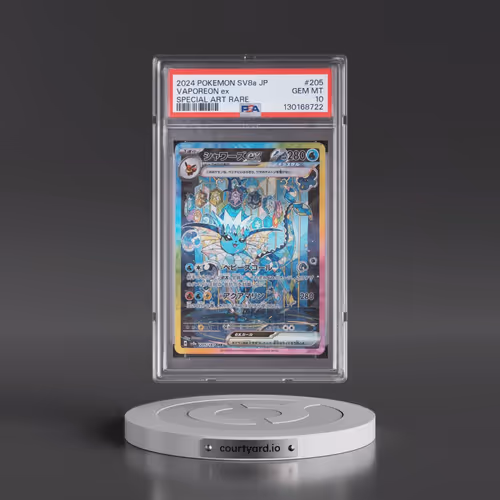 2024 Pokémon Sv8a-Terastal Fest EX #205 Vaporeon EX - Holo Special Art Rare (PSA 10 GEM MINT)