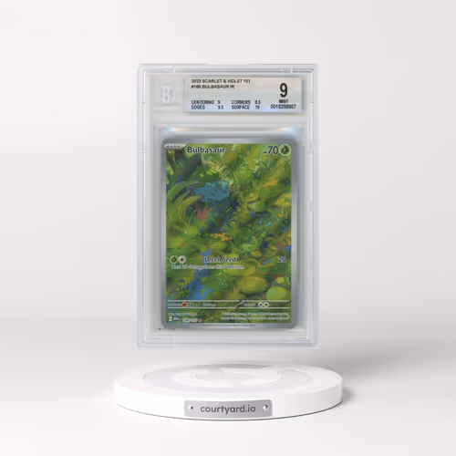 2023 Scarlet & Violet 151 - MEW EN #166 Bulbasaur - Illustration Rare Holo (BGS 9 MINT)