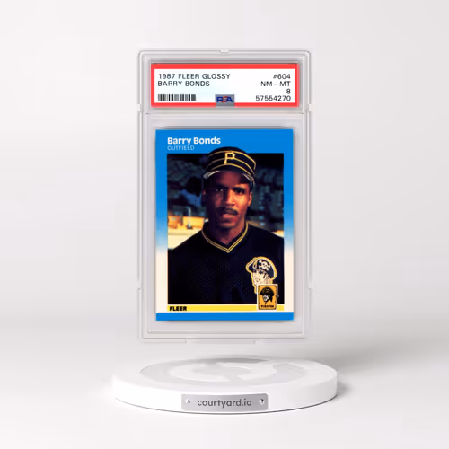 1987 Fleer Glossy #604 Barry Bonds (PSA 8 NM-MT)