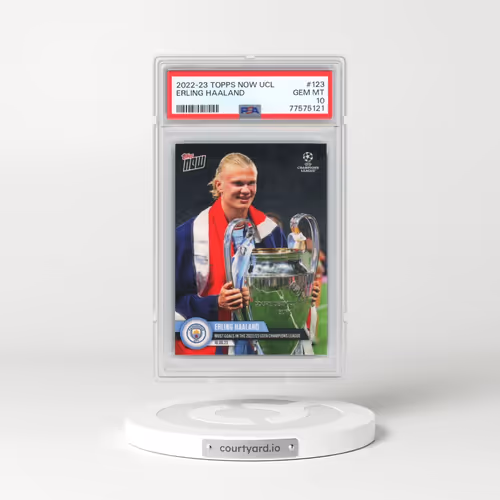2022 Topps Now UEFA Champions League #123 Erling Haaland (PSA 10 GEM MINT)