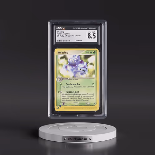 2003 EX Ruby & Sapphire (2003 Copyright, w/ "e" Symbol) #24/109 Weezing (CGC 8.5 NM-MT+)