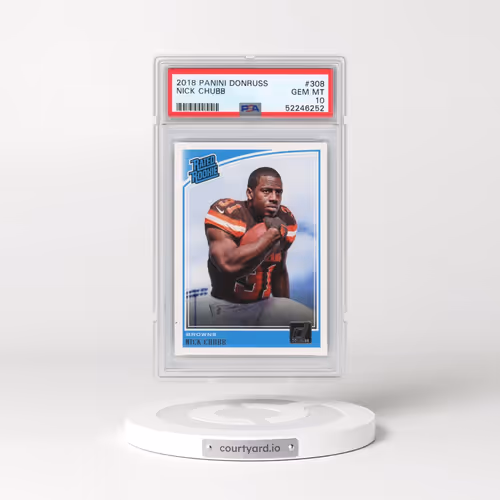 2018 Panini Donruss #308 Nick Chubb (PSA 10 GEM MINT)