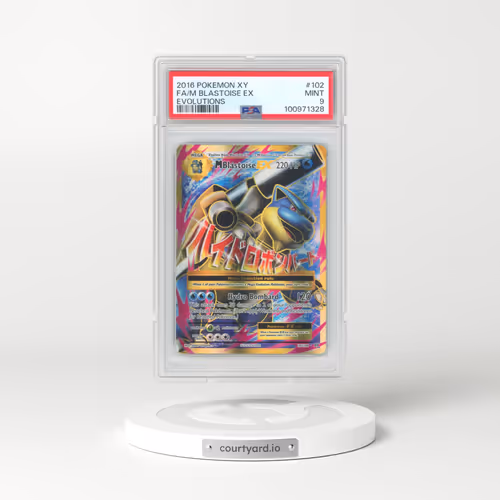 2016 Pokémon XY Evolutions #102 M Blastoise EX - Holo Full Art (PSA 9 MINT)
