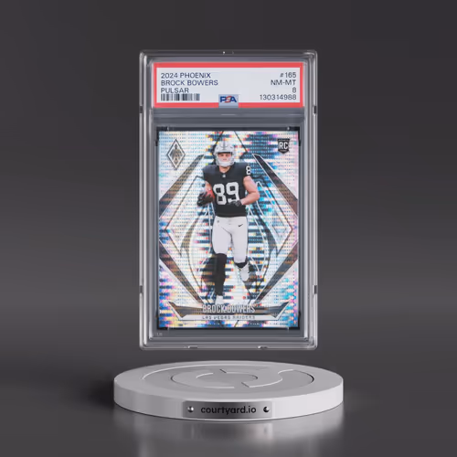 2024 Panini Phoenix #165 Brock Bowers - Pulsar (PSA 8 NM-MT)