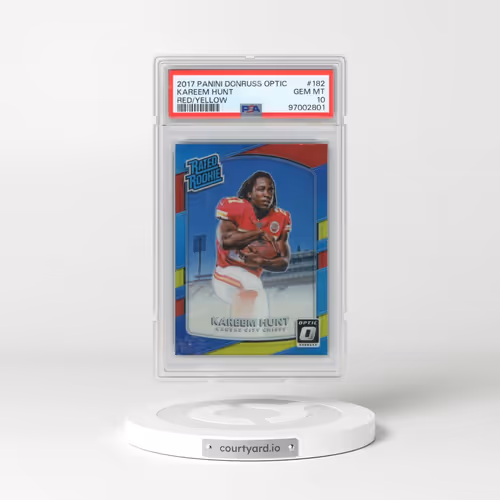 2017 Panini Donruss Optic #182 Kareem Hunt - Red/Yellow (PSA 10 GEM MINT)