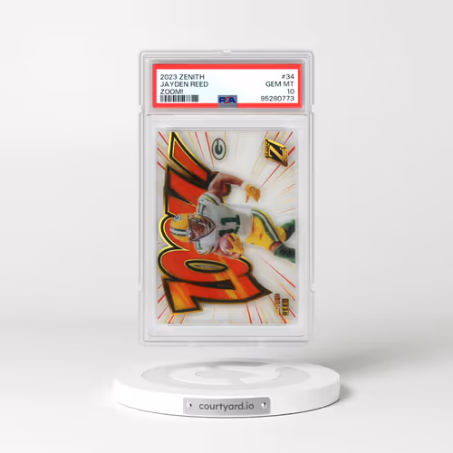 2023 Panini Zenith Zoom! #34 Jayden Reed (PSA 10 GEM MINT)