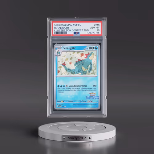 2025 Pokémon Svp EN-SV Black Star Promo #213 Feraligatr - Illustration Contest 2024 (PSA 10 GEM MINT