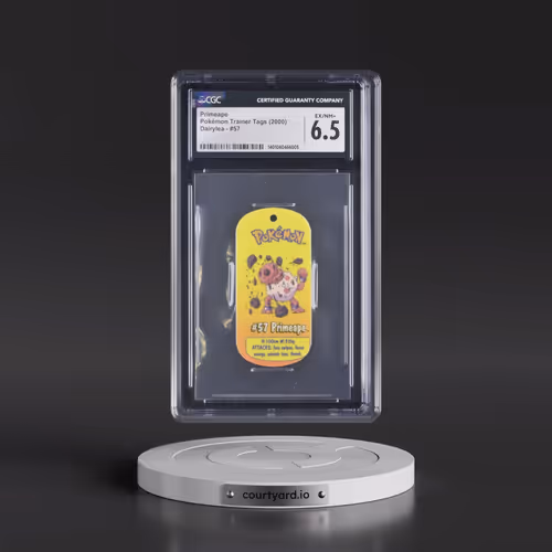 2000 Pokémon Trainer Tags (2000 Dairylea) - English #57 Primeape (CGC 6.5 EX-NM+)