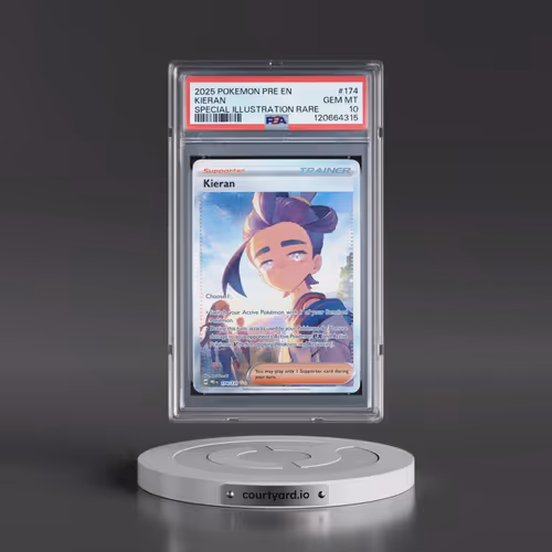 2025 Pokémon Pre EN-Prismatic Evolutions #174 Kieran - Special Illustration Rare (PSA 10 GEM MINT)