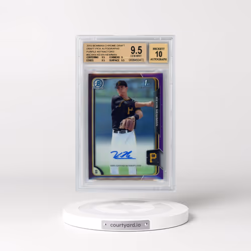 2015 Bowman Chrome Draft Draft Pick Autographs Purple Refractors #BCAKN Kevin Newman (BGS 9.5 GEM MINT)