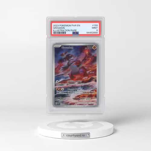 2023 Pokémon Par EN-Paradox Rift #199 Groudon - Illustration Rare (PSA 9 MINT)
