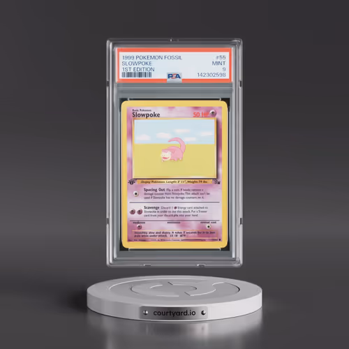 1999 Pokémon Fossil #55 Slowpoke - 1st Edition (PSA 9 MINT)