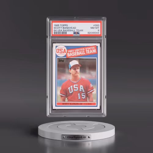 1985 Topps #393 Scott Bankhead - 84 USA Baseball Team (PSA 8 NM-MT)