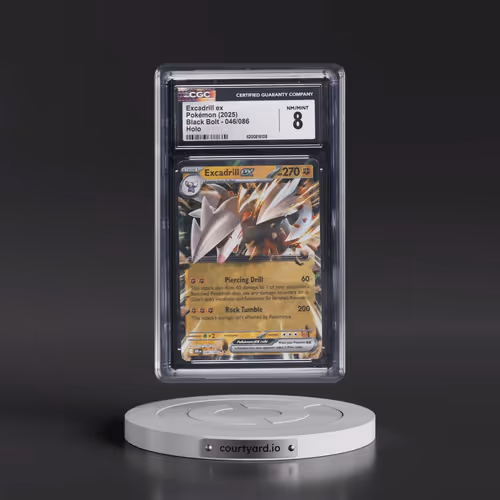 2025 Black Bolt - BLK EN #046/086 Excadrill ex - Holo (CGC 8 NM-MT)