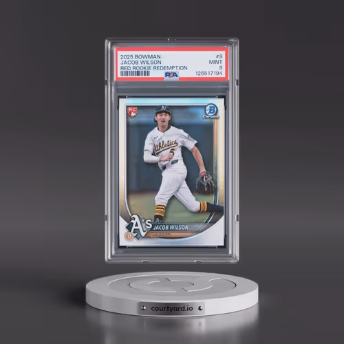 2025 Bowman #9 Jacob Wilson - Red Rookie Redemption (PSA 9 MINT)