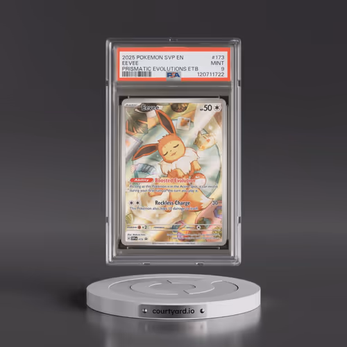 2025 Pokémon Svp EN-SV Black Star Promo #173 Eevee - Prismatic Evolutions Elite Trainer Box (PSA 9 M