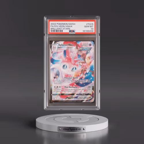 2022 Pokémon Sword & Shield Brilliant Stars #TG15 Sylveon Vmax - Full Art (PSA 10 GEM MINT)