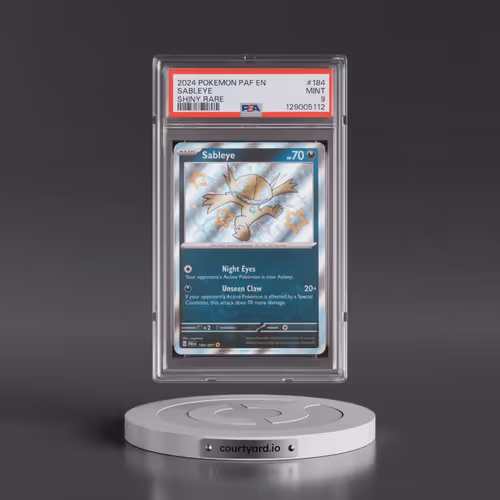 2024 Pokémon Paf EN-Paldean Fates #184 Sableye - Shiny Rare (PSA 9 MINT)
