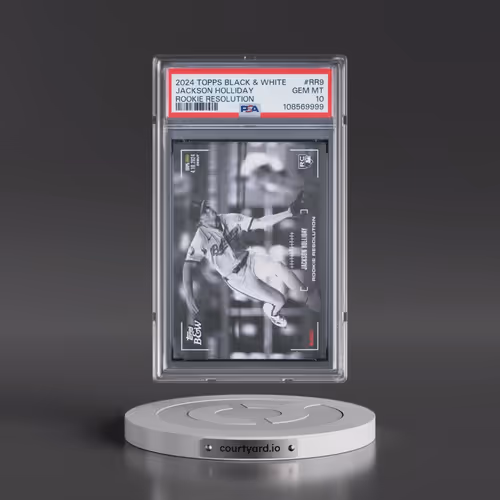 2024 Topps Black and White Rookie Resolution #RR9 Jackson Holliday (PSA 10 GEM MINT)