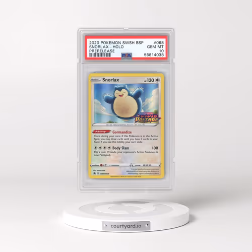 2020 Pokémon Swsh Black Star Promo #068 Snorlax - Holo Prerelease (PSA 10 GEM MINT)