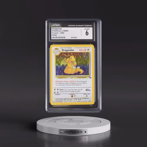 1999 Fossil #4/62 Dragonite - Galaxy Star Holo (CGC 6 EX-NM)