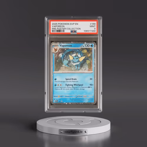 2025 Pokémon Svp EN-SV Black Star Promo #168 Vaporeon - Prismatic Evolutions Poster Collection (PSA