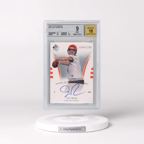 2007 SP Authentic #223 Jeff Rowe AU RC (BGS 9 MINT)