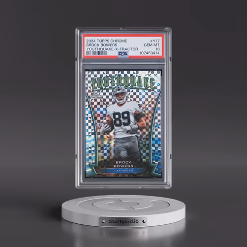 2024 Topps Chrome Youthquake #Y17 Brock Bowers - X-Fractor (PSA 10 GEM MINT)