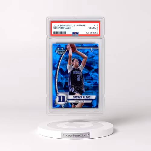 2024 Bowman University Chrome Sapphire #16 Cooper Flagg (PSA 10 GEM MINT)