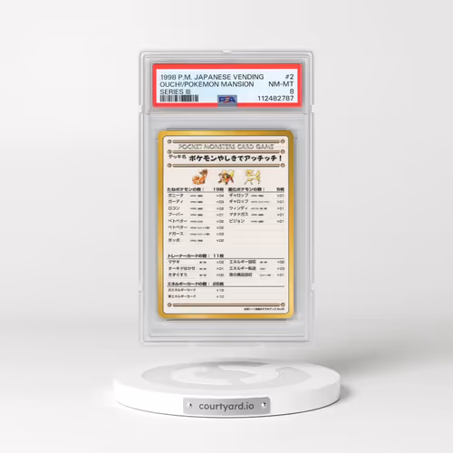 1998 Pokémon Vending #2 Ouch! at the Pokemon Mansion - Series III (PSA 8 NM-MT)