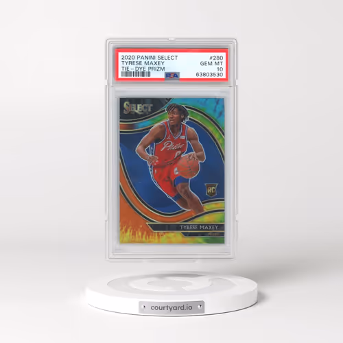 2020 Panini Select #280 Tyrese Maxey - Tie-Dye Prizm (PSA 10 GEM MINT)