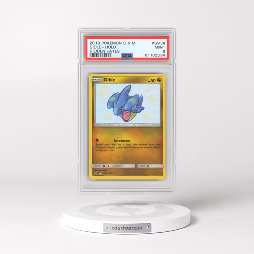 2019 Pokémon Sun & Moon Hidden Fates #SV38 Gible - Holo (PSA 9 MINT)