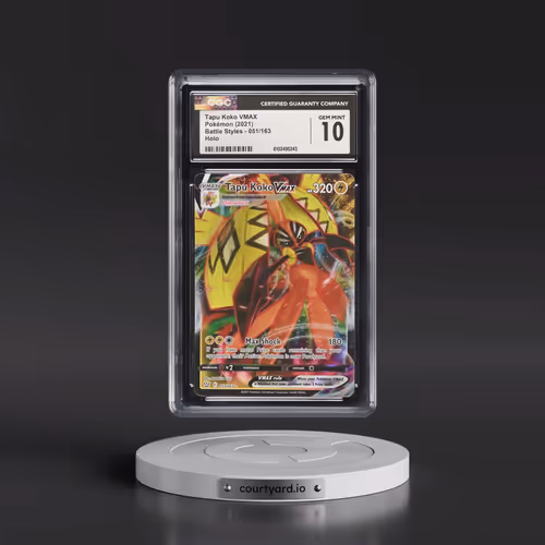 2021 Pokémon Sword & Shield Battle Styles #051 Tapu Koko Vmax - Full Art (CGC 10 GEM MINT)
