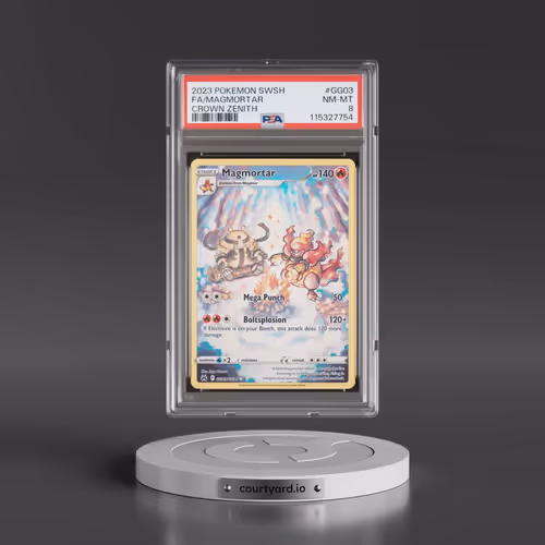 2023 Pokémon Sword and Shield Crown Zenith #GG03 Magmortar - Full Art (PSA 8 NM-MT)