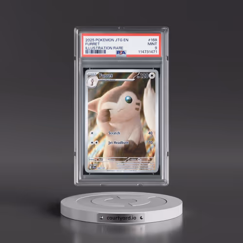 2025 Pokémon Jtg EN-Journey Together #168 Furret - Illustration Rare (PSA 9 MINT)