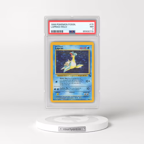 1999 Pokémon Fossil #10 Lapras - Holo (PSA 7 NM)