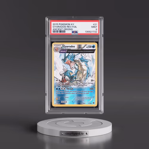 2015 Pokémon XY Ancient Origins #21 Gyarados - Reverse Foil (PSA 9 MINT)