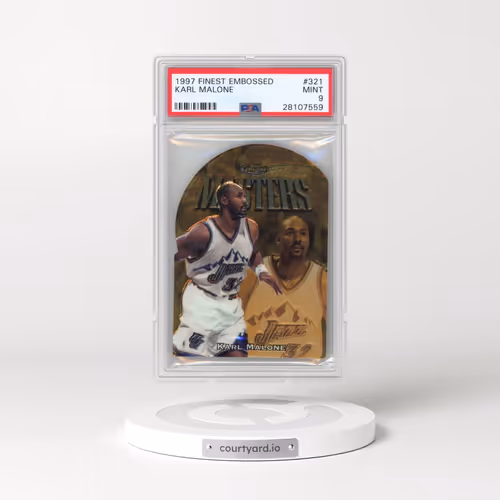 1997 Finest Embossed #321 Karl Malone (PSA 9 MINT)